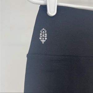 Free people seamless black leggings with laser cut out. In medium/large.